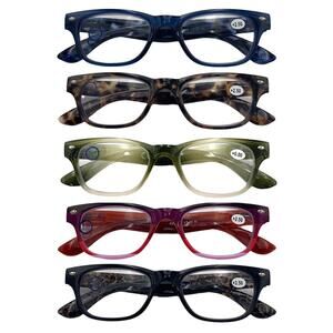 Hummingbird 5-pack Set Basel Blue Light Reading Glasses Assorted